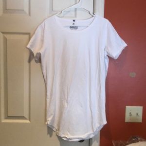 White Alphalete scoop neck shirt